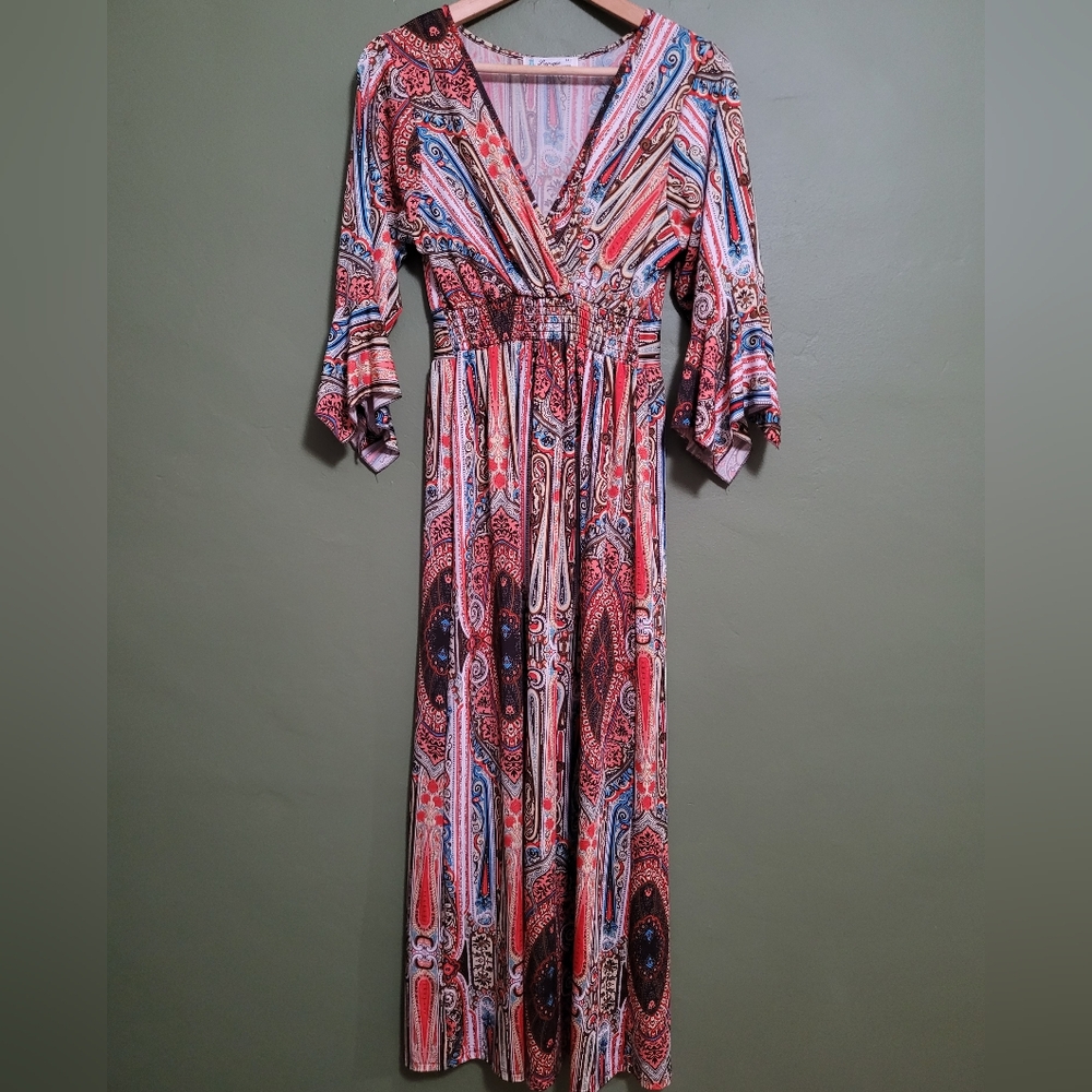 Lapogee Boho Paisley Maxi Dress - Size M